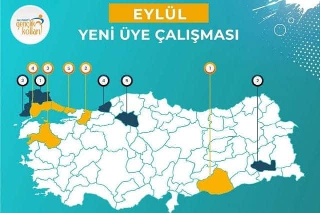 AK Parti Gençlik kolları üye çalışmasında Sakarya rüzgarı