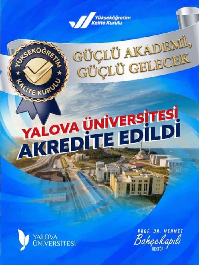 Yalova Üniversitesi, Kurumsal Akreditasyon Programı Kapsamında İki Yıllık Akreditasyon Aldı