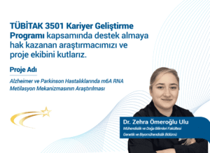 Dr. Zehra Ömeroğlu Ulu’nun Alzheimer ve Parkinson Projesine TÜBİTAK 3501 Programı Desteği