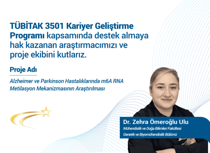 Dr. Zehra Ömeroğlu Ulu’nun Alzheimer ve Parkinson Projesine TÜBİTAK 3501 Programı Desteği